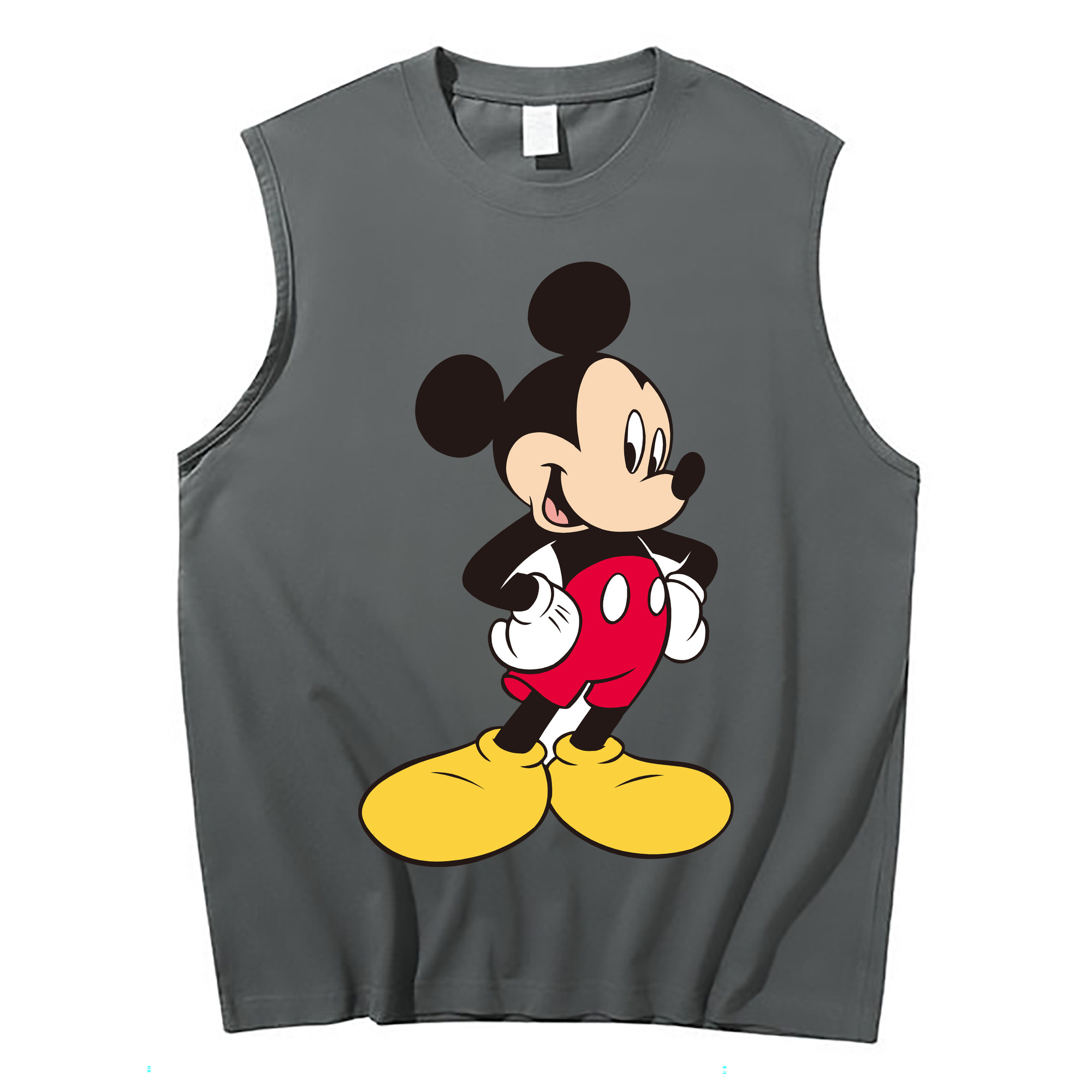ミッキーマウス Mickey Mouse コットン100％タンクトップ（フロントプリント）